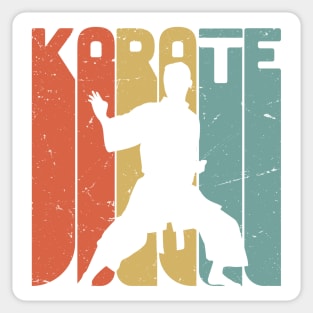 Retro Karate, Karate lover gift idea , karate fan present, martial arts Sticker